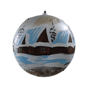 Handmade christmas ball gold houses