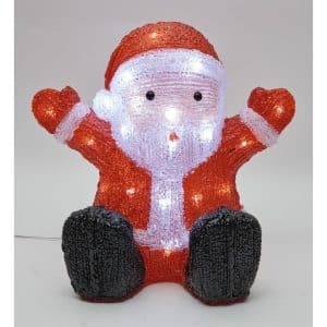 Fat Noel Sitting Luminous 30 Red and White LEDs