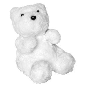 White seated bear to pose Christmas decoration