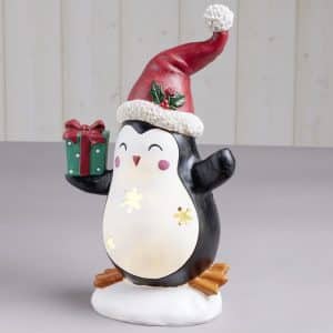 SOLAR POGOUIN Polyresine Noel 1 Warm white LED H30cm