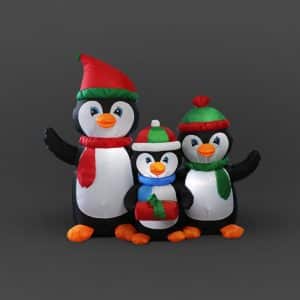 1 5m inflatable penguin family