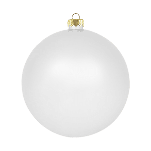 Standard christmas ball white matte