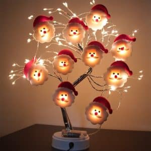 Christmas Garland Leds Tete father Noel