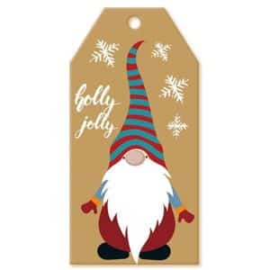 50 Christmas Lutin Raye Bleu christmas labels