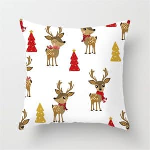 Christmas cushion cover dears and fir