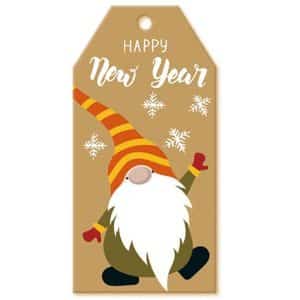 50 Orange Glottin Christmas labels