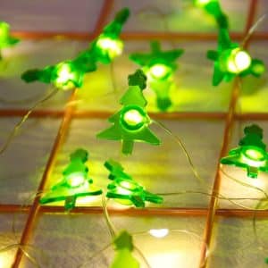 Christmas garland led fir trees