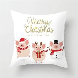 Christmas cushion cover Three pigs