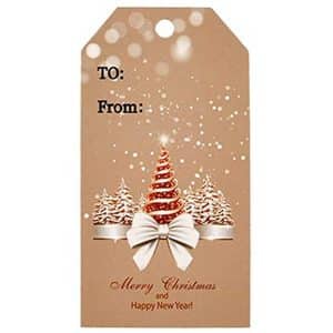 Red Sapin Christmas Label