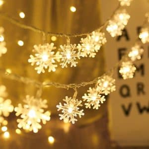 Christmas Garland Led Yellow Flakes