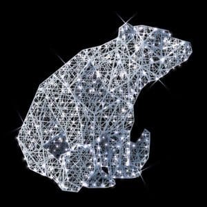 seated bear illuminates