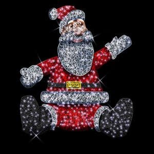Sitting Christmas Father illuminates