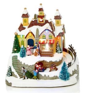 village illuminates nostalgic Christmas scene