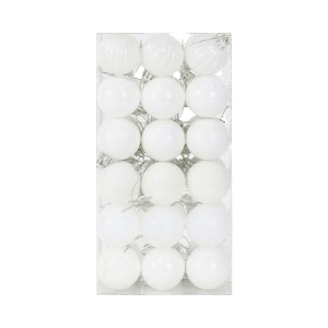 Set of 36 mixed balls 4 cm white