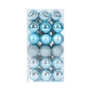 Set of 36 mixed balls 4 cm light blue