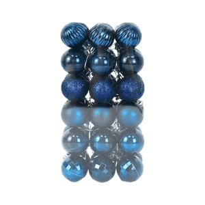 Lot of 36 mixed balls 4 cm dark blue