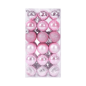 Set of 36 mixed balls 4 cm pink