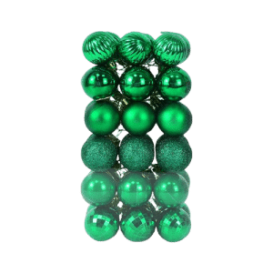 Set of 36 mixed balls 4 cm green