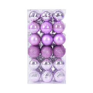Lot of 36 mixed balls 4 cm purple