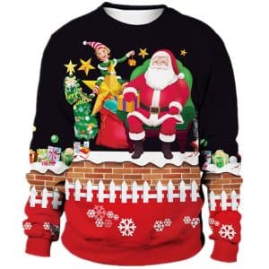 Christmas father Pull and Lutin