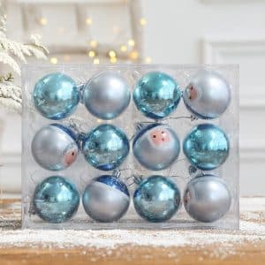 Lot of 12 Christmas father Christmas balls