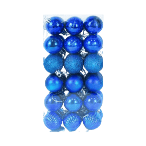 Set of 36 mixed balls 4 cm blue