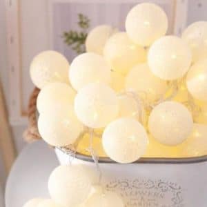 White ball light garland