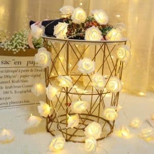 White pink luminous garland