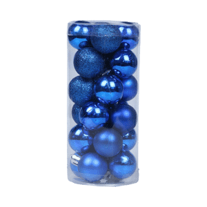 Set of standard blue standard balls