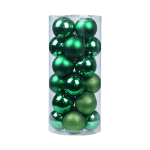 Set of standard green standard balls