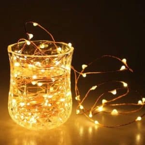 Warm white luminous solar garland