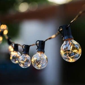 Modern luminous garland with bulbs