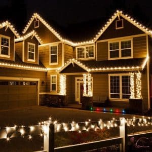 Outdoor facade light garland