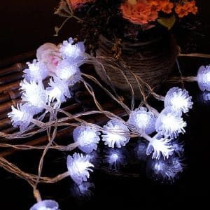 christmas luminous garland pine cone