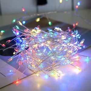 Fine multicolored light garland