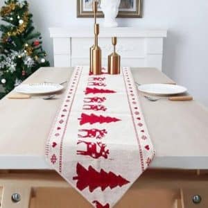 Christmas table runner christmas landscape