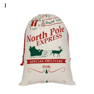 Christmas hood bag North Pole Express