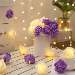 Violet pink luminous garland