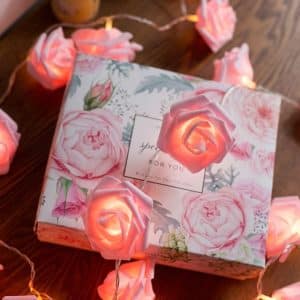 Rose pink luminous garland