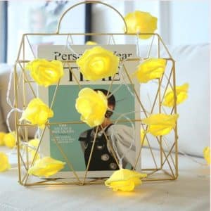 Yellow pink luminous garland