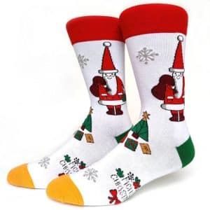 White Christmas socks
