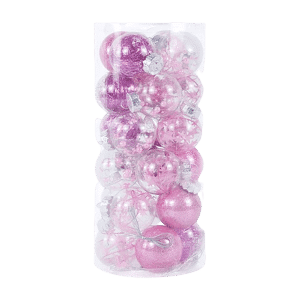 Lot of 24 Creation Balls 6cm Pink
