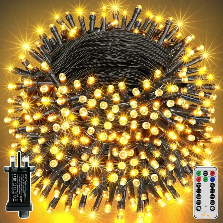 20 m outdoor fairy lights, 200 LEDs, remote, 3 timer modes, IP44