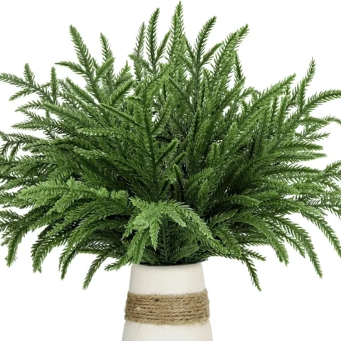 30 artificial Norfolk pine stems, 37 cm, for wreaths and garlands