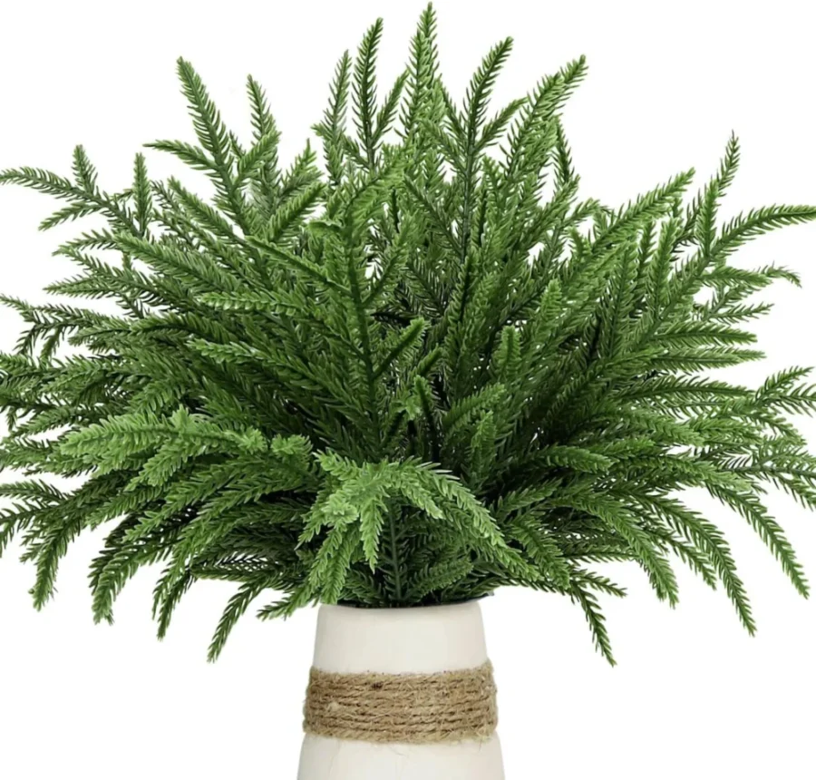 30 artificial Norfolk pine stems, 37 cm, for wreaths and garlands