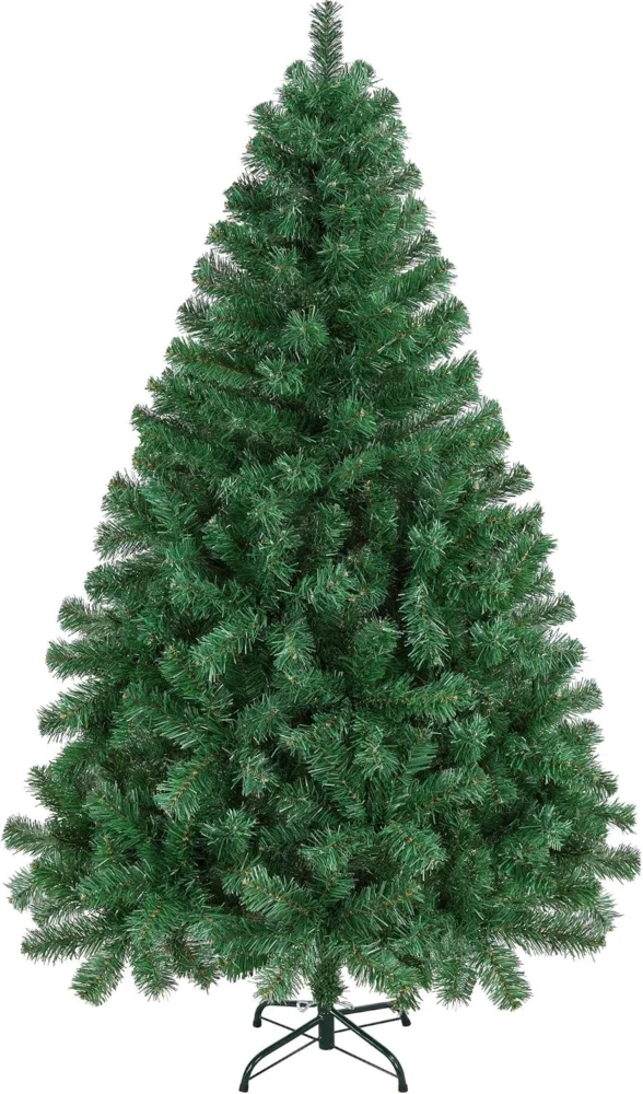 6 ft bushy artificial spruce Christmas tree, 598 tips, foldable stand