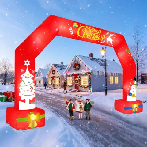 6 m inflatable nativity archway, two blowers, cool white light