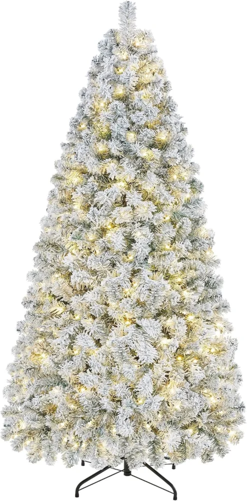 6ft flocked pre-lit Christmas tree, 780 snow-covered tips, 250 LEDs