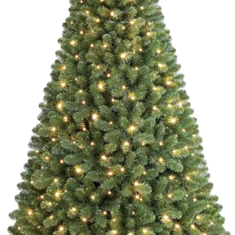 6ft pre-lit Christmas tree, 350 LEDs in warm white or multicolour