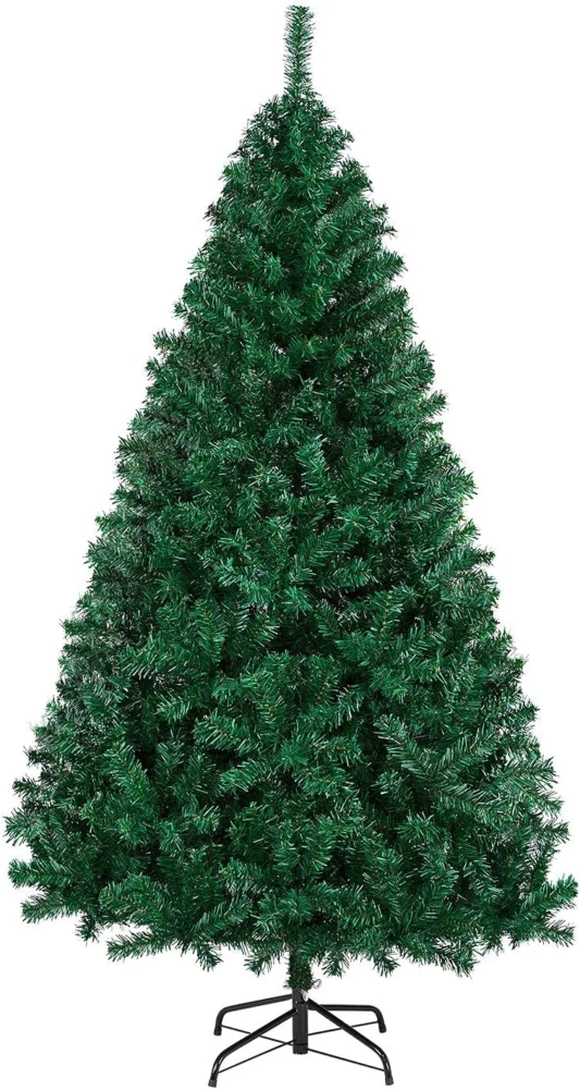 6ft unlit spruce Christmas tree, 1,000 bendable tips, metal stand